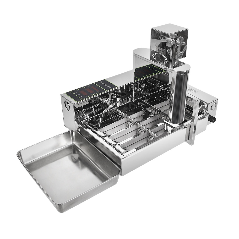 Food Processor Snacks - 自動ドーナツメーカー スナックメーカー ステンレス鋼ワッフルディスペンサー フードプロセッサー 調整可能