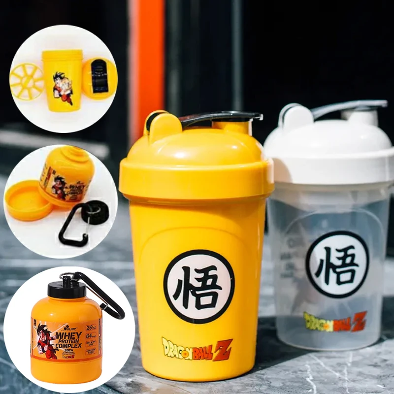 Protein Bar Box - ドラゴンボールスポーツフィットネス飲料カップボトルアニメポータブルホエイプロテインパウダーボックスミルクセーキミキシングカップ屋外容器