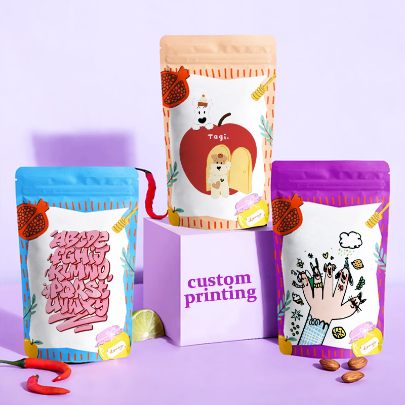 アルミホイル袋 スタンドジッパーバッグ カスタムフルカラー印 - Food Lovers Snacks のレビューと価格