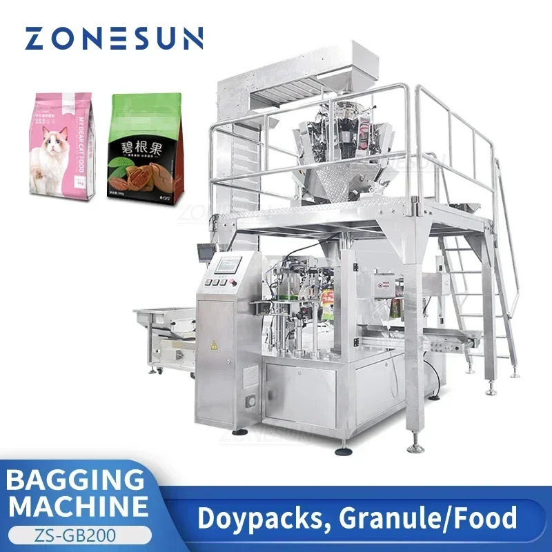 ZONESUN ZS-GB200 自動顆粒ドイパック包装機  - Food Snacks Packets のレビューと価格