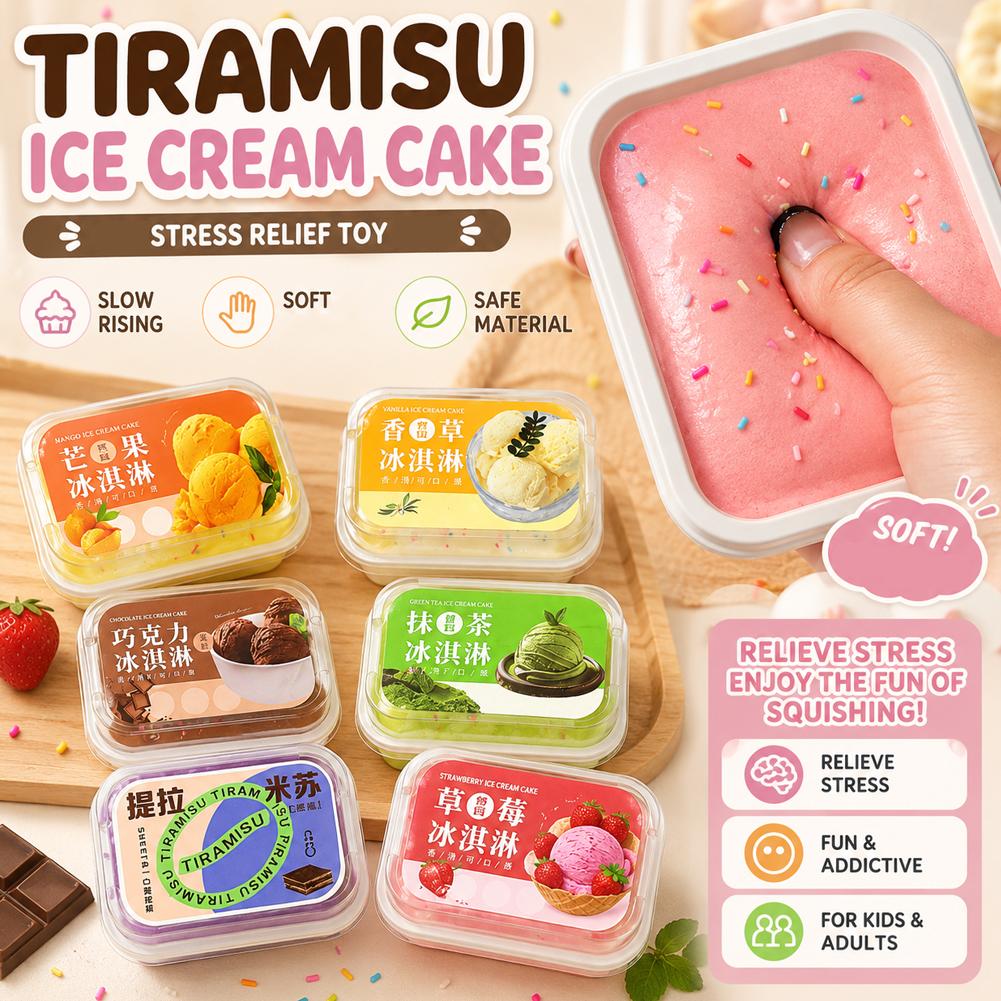 スクイーズ式模擬アイスクリームケーキ、ゆっくり戻るストレス解 - Korean Food Snacks のレビューと価格