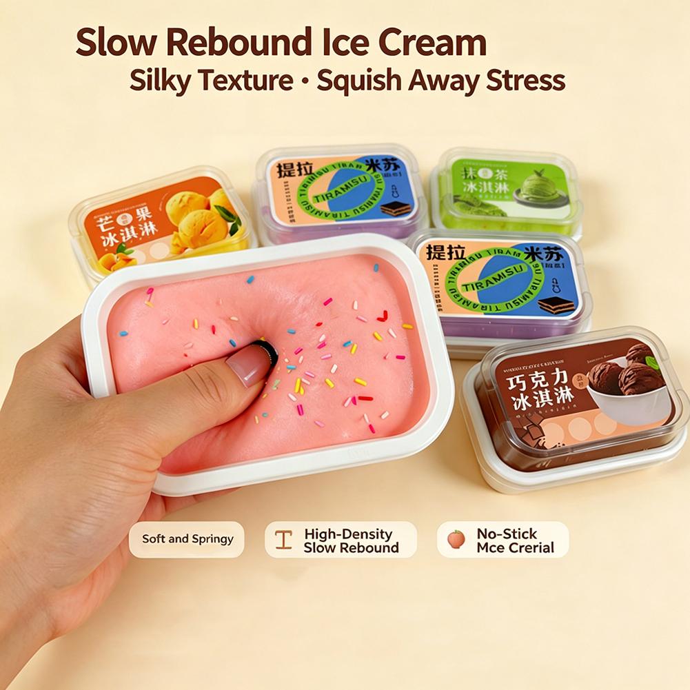 スクイーズ式模擬アイスクリームケーキ、ゆっくり戻るストレス解 - Korean Food Snacks のレビューと価格