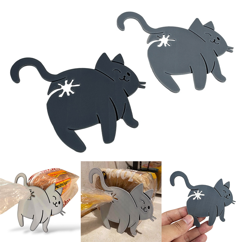 新発売 2個入り 3D猫のお尻型パン袋クリップ スナック袋シ - Food Lovers Snacks のレビューと価格